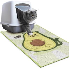 Cat Litter Mat, Thick Litter Trapping Mat, Durable Litter Box Mat Waterproof, Indoor Mat Washable Mats with Non-Slip Backing, Soft on Kitty Paws and Easy to Clean (six cats)
