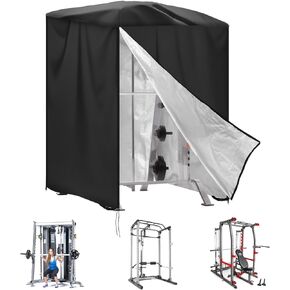 KY-HUAEN Power Cage Cover(Cover Only),Smith Machine Covers,83.5" H x 47" L x 67.7" W-Squat Rack Home Gym Accessories Outdoor and Indoor Universal Dust and Waterproof Four-Season Protective Cover