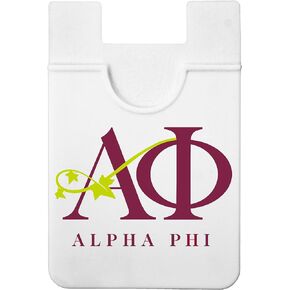 Sorority Shop Alpha Phi - Koala Pouch - Logo Design, Adhesive Cell Phone Wallet