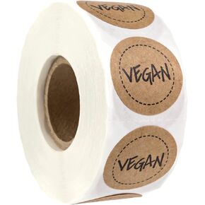 Gluten Free Kraft Stickers / 500 Brown Kraft Circle Labels Per Roll / 1" Round Food Labels Labels/Food Allergy Sticker Seals