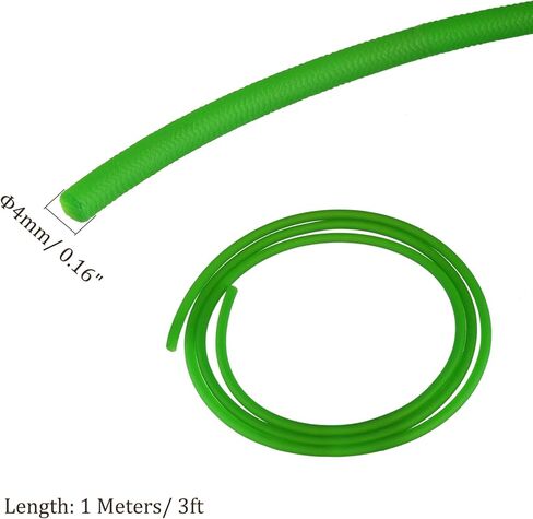 حزام Kozelo الدائري من اليوريثان عالي الأداء - [طول 1 متر × قطر 4 مم] حزام ناقل الحركة من البولي يوريثين لاستخدام ناقل الحركة، أخضر in Kuwait