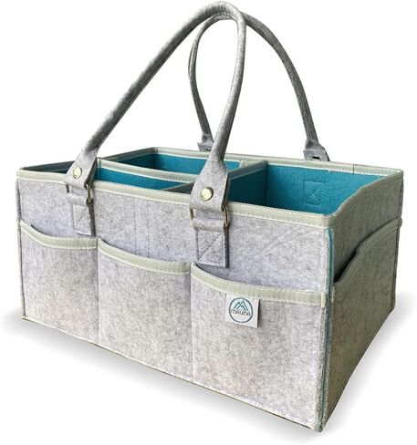 Mauna Baby Diaper Caddy Organizer: Portable Holder Bag for Changing Table and Car, Nursery Essentials Storage Bins in Saudi Arabia