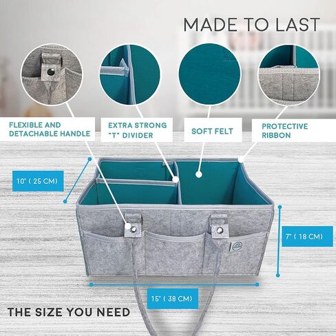 Mauna Baby Diaper Caddy Organizer: Portable Holder Bag for Changing Table and Car, Nursery Essentials Storage Bins in Saudi Arabia