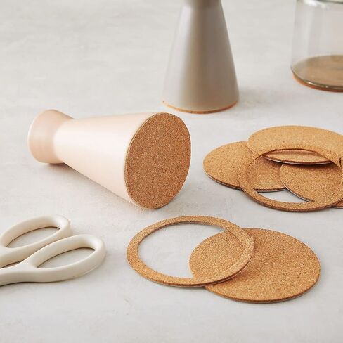 Juvale 50 Pack Self-Adhesive Cork Coaster Backing Sheets - Round 1/8" Circles for DIY Crafts (3.5 Inch Diameter) in Saudi Arabia
