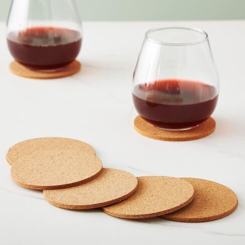 Juvale 50 Pack Self-Adhesive Cork Coaster Backing Sheets - Round 1/8" Circles for DIY Crafts (3.5 Inch Diameter) in Saudi Arabia