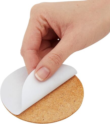 Juvale 50 Pack Self-Adhesive Cork Coaster Backing Sheets - Round 1/8" Circles for DIY Crafts (3.5 Inch Diameter) in Saudi Arabia