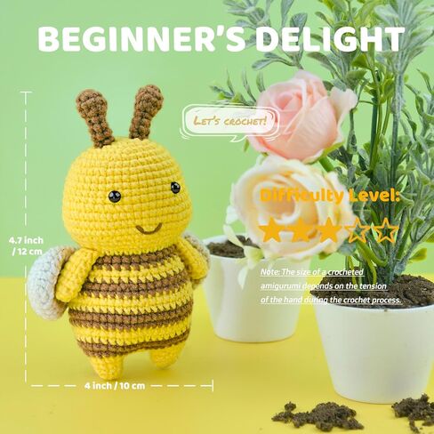 litlamigu Learn to Crochet Kit - Cat Amigurumi Crochet Animals Kit for Adults and Kids! Beginner Starter Crochet Kit, Step-by-Step Video Tutorials, 60%+ Soft Yarn, Keychain, Accessories in Saudi Arabia