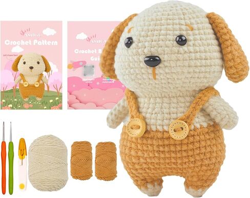 litlamigu Learn to Crochet Kit - Cat Amigurumi Crochet Animals Kit for Adults and Kids! Beginner Starter Crochet Kit, Step-by-Step Video Tutorials, 60%+ Soft Yarn, Keychain, Accessories in Saudi Arabia