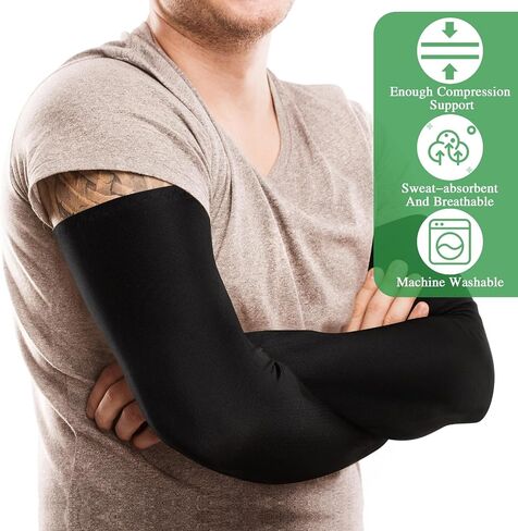 Cotwinter 3 Pairs UV Sun Protection Arm Sleeves Cooling Sports Sleeve Compression Arm Sleeves for Women Men Sleeve Covers for Arms in Saudi Arabia