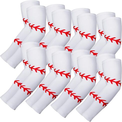 Shihanee 8 Pair Sports Event Arm Sleeves, Baseball Arm Sleeves, Basketball Arm Sleeves, Football Arm Sleeves for Sports in Saudi Arabia