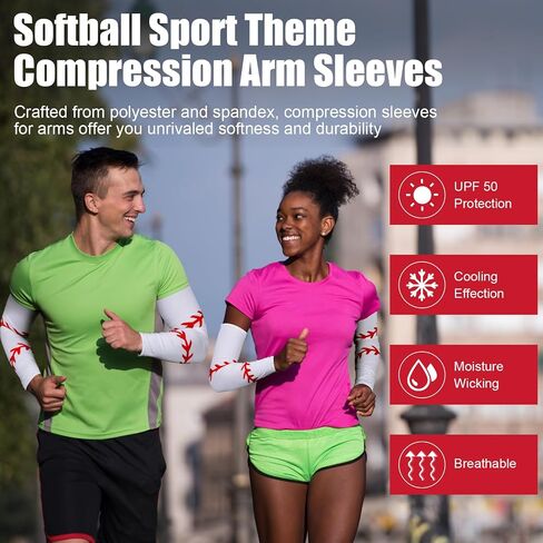 Shihanee 8 Pair Sports Event Arm Sleeves, Baseball Arm Sleeves, Basketball Arm Sleeves, Football Arm Sleeves for Sports in Saudi Arabia