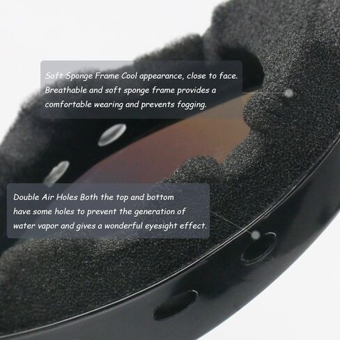 HelloPet Dog Goggles Dog Sunglasses Glasses for Dogs Dog Ski Goggles with UV Protection Pet Sunglasses with Adjustable Strap for Travel, Skiing and Anti-Fog (Black) in Saudi Arabia