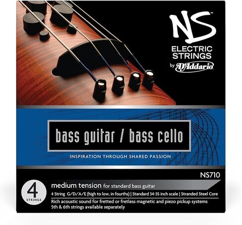 D'Addario NS Electric Bass/Cello Single A String, 4/4 Scale, Medium Tension in Saudi Arabia