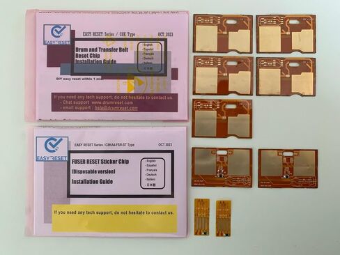 طبل سهل للغاية (5X)، رقائق إعادة ضبط الحزام (2X) ورقائق إعادة ضبط المصهر (2X) لأوكي MC560 C6100 C6050 C6000 C5950 C5900 C5850 C5800 C5750 C5700 C5650 C5600 C5550 C5500 in Kuwait