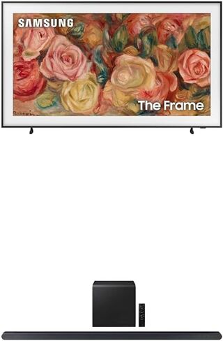 SAMSUNG 55-Inch Class QLED 4K LS03D The Frame Series Quantum HDR Smart TV w/ Dolby Atmos, Art Mode, Anti-Reflection, Customizable Frame, Slim Fit Wall Mount with Alexa Built-In (QN55LS03D, 2024 Model) in Saudi Arabia