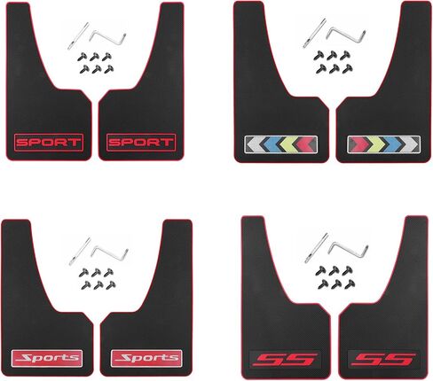 2 Pcs Car Mud Flaps Soft Rubber Mud Flap for Car Splash Guards Mud Guard Car Safety Warning Reflective Mud Flaps No Collision for Universal Car (Arrow Sign) in Saudi Arabia