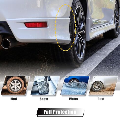 ACROPIX Front and Rear Mud Flaps Splash Guards Fit for Toyota Corolla Sedan 1.8L 2.0L 2020-2023 - Pack of 4 Black in Saudi Arabia