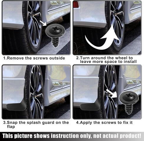 ACROPIX Front and Rear Mud Flaps Splash Guards Fit for Toyota Corolla Sedan 1.8L 2.0L 2020-2023 - Pack of 4 Black in Saudi Arabia
