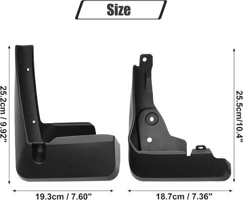 ACROPIX Front and Rear Mud Flaps Splash Guards Fit for Toyota Corolla Sedan 1.8L 2.0L 2020-2023 - Pack of 4 Black in Saudi Arabia