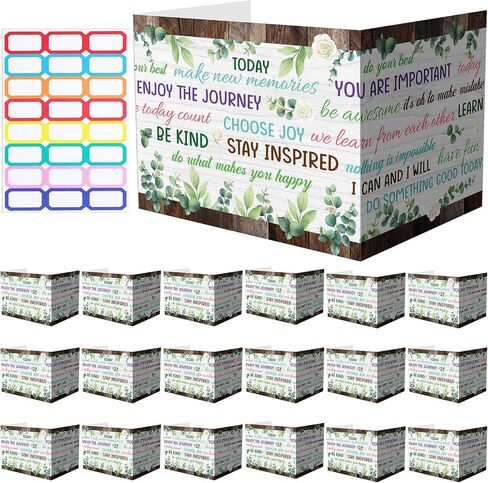 Harloon 24 Pcs Inspirational Privacy Folders for Students Classroom Desk Divider Large Corrugated Privacy Folders Study Carrel Privacy Boards for Student Testing Reduces Distraction (Stationery) in Saudi Arabia
