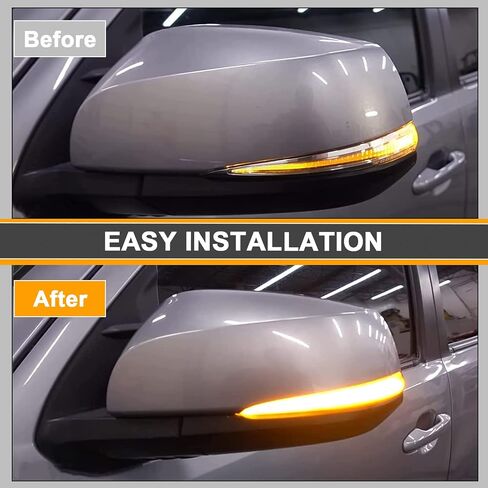 Aexploer Side Mirror Turn Signal Lights Compatible with Tacoma MK3 N300 2016-2023 | for Highlander MK4 XU70 2020-2023 | for RAV4 XA50 MK5 2019-2023 | LED Yellow Dynmaic Sequential Lamp Smoked Len in Saudi Arabia