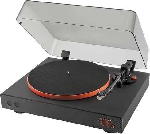 مجموعة القرص الدوار JBL Spinner BT AptX-HD بتقنية البلوتوث مع فرشاة تسجيل من ألياف الكربون (أسود/برتقالي) in Saudi Arabia