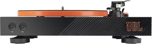 مجموعة القرص الدوار JBL Spinner BT AptX-HD بتقنية البلوتوث مع فرشاة تسجيل من ألياف الكربون (أسود/برتقالي) in Saudi Arabia