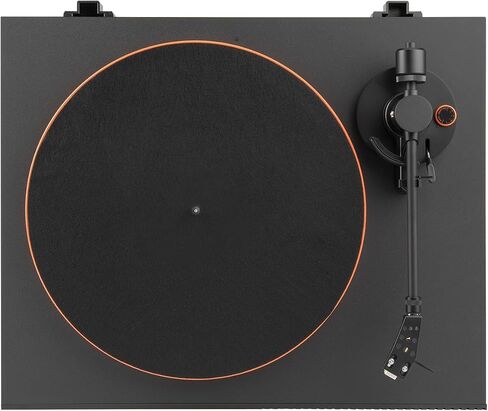 مجموعة القرص الدوار JBL Spinner BT AptX-HD بتقنية البلوتوث مع فرشاة تسجيل من ألياف الكربون (أسود/برتقالي) in Saudi Arabia