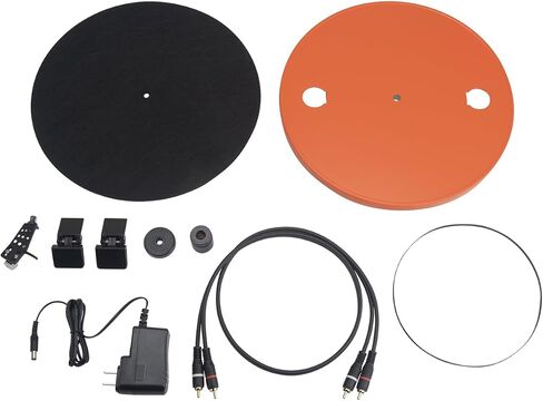 مجموعة القرص الدوار JBL Spinner BT AptX-HD بتقنية البلوتوث مع فرشاة تسجيل من ألياف الكربون (أسود/برتقالي) in Saudi Arabia