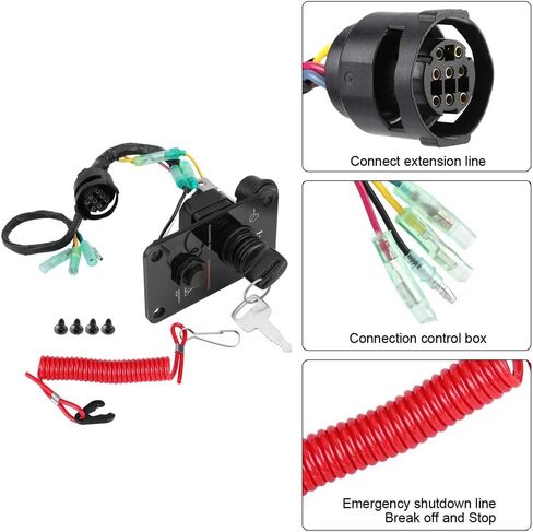 For Yamaha Outboard Key Switch Panel 12V Single Key Switch Panel Assembly for Yamaha Outboard Yacht 704-82570-12-00 Boat Switch Panel in Saudi Arabia