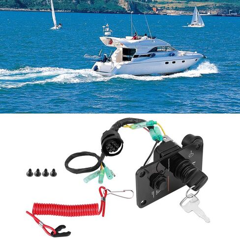 For Yamaha Outboard Key Switch Panel 12V Single Key Switch Panel Assembly for Yamaha Outboard Yacht 704-82570-12-00 Boat Switch Panel in Saudi Arabia