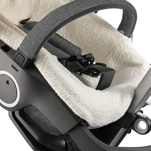غطاء قماش تيري لعربة الأطفال Stokke، كريمي - يناسب Stokke Ploy وStokke Trails in Saudi Arabia