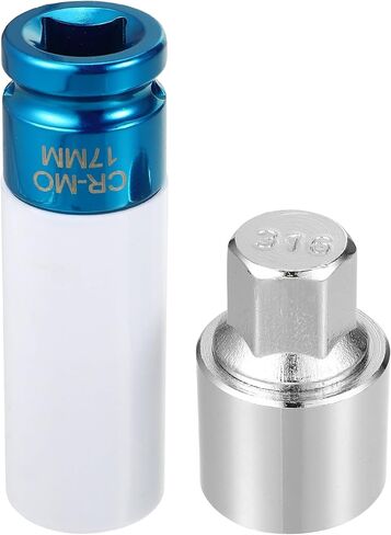 uxcell 1 Set 316 Wheel Lock Lug Nut Anti Theft Lug Nut Screw Removal Socket Key for Mercedes Benz Wheel Lock Key with Protector Nut Socket in Saudi Arabia