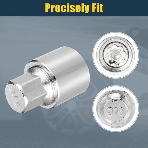 uxcell 1 Set 316 Wheel Lock Lug Nut Anti Theft Lug Nut Screw Removal Socket Key for Mercedes Benz Wheel Lock Key with Protector Nut Socket in Saudi Arabia