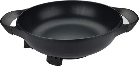Brentwood Appliances SK-69BK مقلاة كهربائية مسطحة القاع غير قابلة للالتصاق مقاس 13 بوصة مع غطاء زجاجي بفتحات تهوية، أجهزة مطبخ أخرى، عادية، أسود in Kuwait