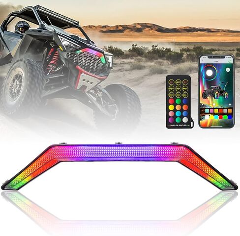 omotor RGB ضوء إشارة الانعطاف المتدفق، ضوء أمامي LED، ضوء فانغ مركزي متوافق مع 2020-2023 Polaris RZR PRO XP / 4 PRO R Turbo R RZR PRO XP Light in Kuwait