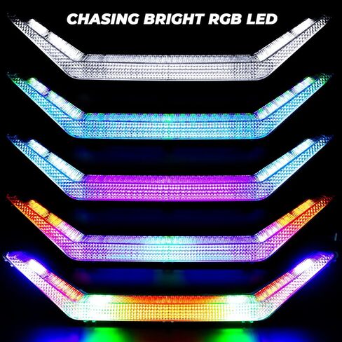 omotor RGB ضوء إشارة الانعطاف المتدفق، ضوء أمامي LED، ضوء فانغ مركزي متوافق مع 2020-2023 Polaris RZR PRO XP / 4 PRO R Turbo R RZR PRO XP Light in Kuwait