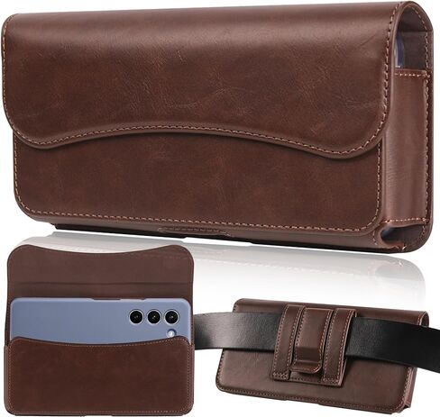 INGIDO Holster for iPhone 15 15 Pro 14, 14 Pro, 13 Pro, 13, 12 Pro, 12, iPhone 11, XR - Premium Cell Phone Case with Belt Clip [Magnetic Closure] ID Card Holder Pouch, Brownish-Black in Saudi Arabia