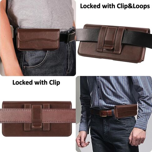 INGIDO Holster for iPhone 15 15 Pro 14, 14 Pro, 13 Pro, 13, 12 Pro, 12, iPhone 11, XR - Premium Cell Phone Case with Belt Clip [Magnetic Closure] ID Card Holder Pouch, Brownish-Black in Saudi Arabia