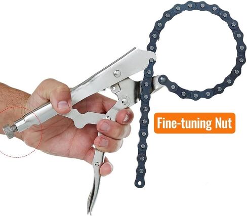 سلسلة ملزمة أنابيب مقاس 9 بوصة، مشابك سلسلة قفل مع سلسلة مقاس 19 بوصة، أدوات تركيب الأنابيب، سلسلة ملزمة الأنابيب، ملزمة سلسلة من الدرجة الصناعية ومطلية بالنيكل، مناسبة لخطوط الأنابيب وإصلاح السيارات، قطعتان in Kuwait