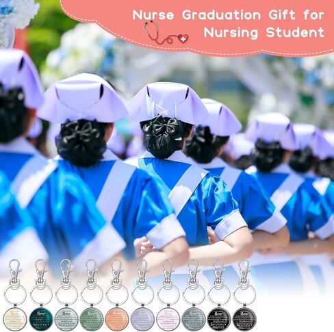 Bucherry 30 Sets Appreciation Nurse Keychains for Women with Thank You Tags Motivational Nurse Gifts in Bulk Nursing Gifts for Women Medical Assistants CNA Students Practitioner Graduation in Saudi Arabia