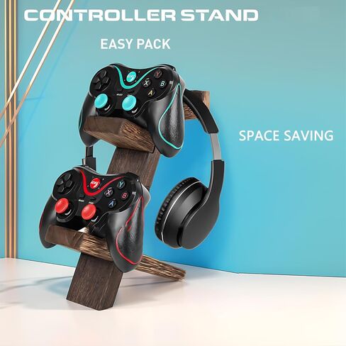 ZOUCENGX Universal 2 Tier Controller Stand وحامل سماعة الرأس لجهاز PS4 PS5 Xbox ONE Switch، حامل وحدة التحكم ملحقات الألعاب in Saudi Arabia