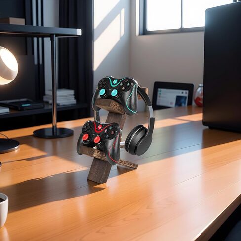 ZOUCENGX Universal 2 Tier Controller Stand وحامل سماعة الرأس لجهاز PS4 PS5 Xbox ONE Switch، حامل وحدة التحكم ملحقات الألعاب in Saudi Arabia