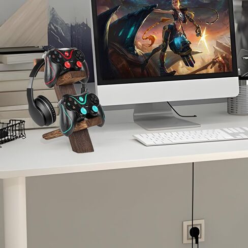 ZOUCENGX Universal 2 Tier Controller Stand وحامل سماعة الرأس لجهاز PS4 PS5 Xbox ONE Switch، حامل وحدة التحكم ملحقات الألعاب in Saudi Arabia