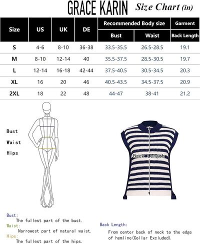 GRACE KARIN Womens Sweater Vest Cap Sleeve Crew Neck Striped Tank Top Lightweight Knit Ribbed Casual Summer Shirts in Saudi Arabia