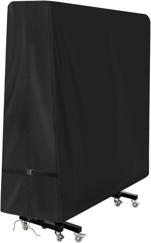 غطاء طاولة بينج بونج، غطاء طاولة تنس مقاوم للماء للاستخدام الخارجي والداخلي لطاولة بينج بونج قابلة للطي، غطاء غبار للحماية من جميع الأحوال الجوية - 64 بوصة × 26 بوصة × 64 بوصة in Kuwait