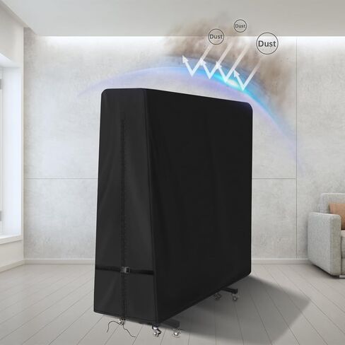 غطاء طاولة بينج بونج، غطاء طاولة تنس مقاوم للماء للاستخدام الخارجي والداخلي لطاولة بينج بونج قابلة للطي، غطاء غبار للحماية من جميع الأحوال الجوية - 64 بوصة × 26 بوصة × 64 بوصة in Kuwait