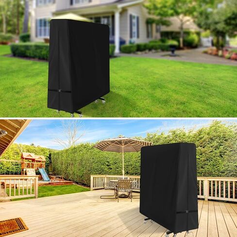 غطاء طاولة بينج بونج، غطاء طاولة تنس مقاوم للماء للاستخدام الخارجي والداخلي لطاولة بينج بونج قابلة للطي، غطاء غبار للحماية من جميع الأحوال الجوية - 64 بوصة × 26 بوصة × 64 بوصة in Kuwait