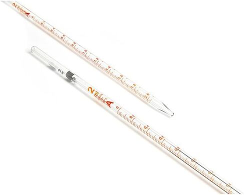 Foxx Life Sciences 7059P05D Borosil® Pipettes, Measuring (Mohr), Class A, 5.0mL x 0.05mL, Individual Cert, 10/Cs, 5Milliliters, Degree C, Borosilicate Glass, (Pack of 10) in Saudi Arabia