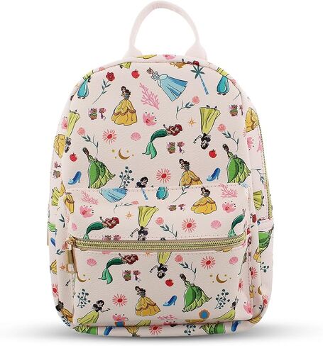 Disney Princess Mini PU Leather Backpack Purse with Adjustable Straps 10 In (Blush Pink, One Size) in Saudi Arabia